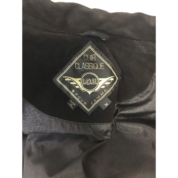 Cuir Classique Black Suede Jacket‎ with Fringe Woman Size M - Picture 5 of 5